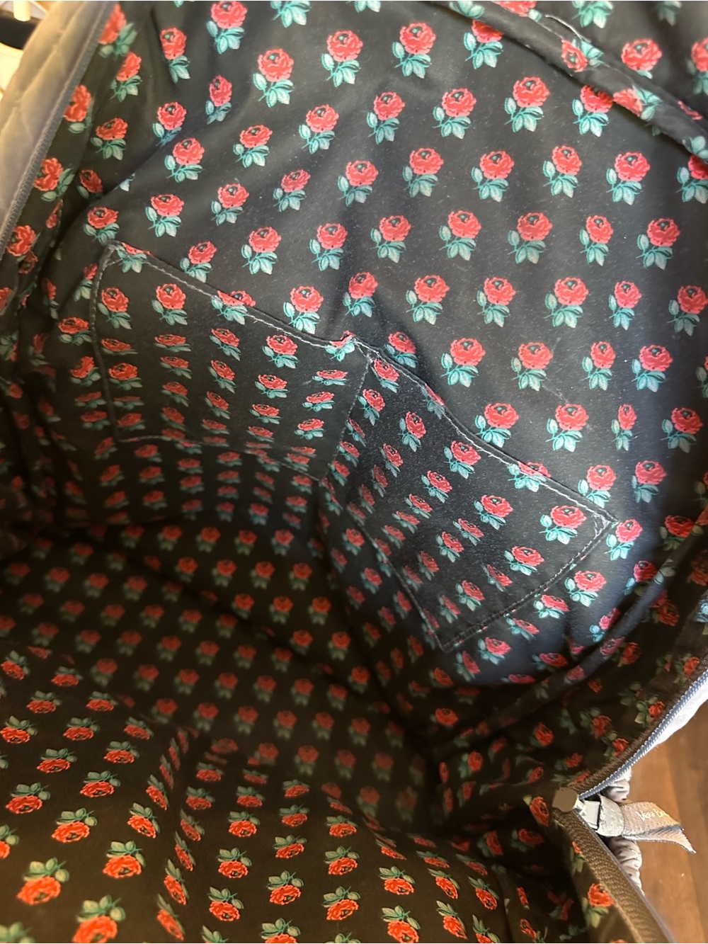 Vera Bradley Light Gray Quilted Backpack - Picture 7 of 11
